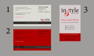 name card design for instyle interior designs